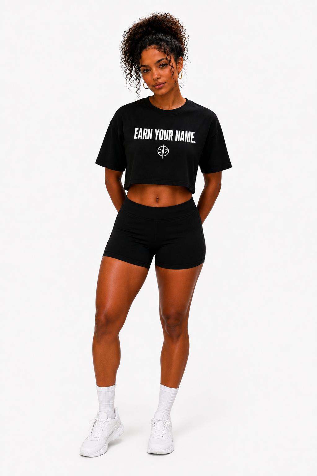 DFZ Signature Black Crop Tee