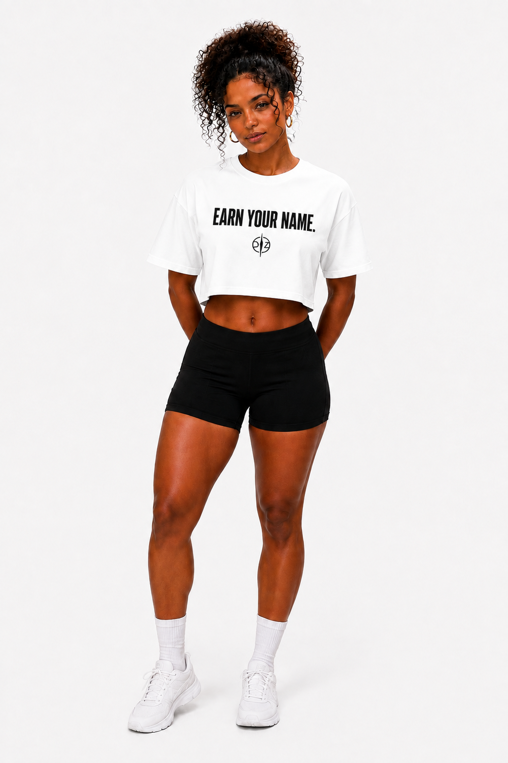 DFZ Signature White Crop Tee
