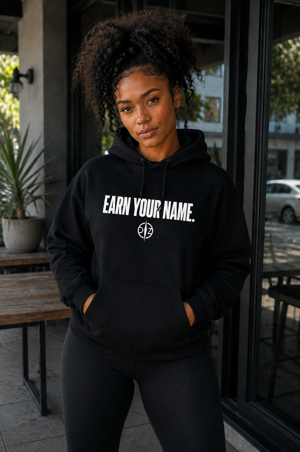 DFZ Signature Black Hoodie Earn Your Name™