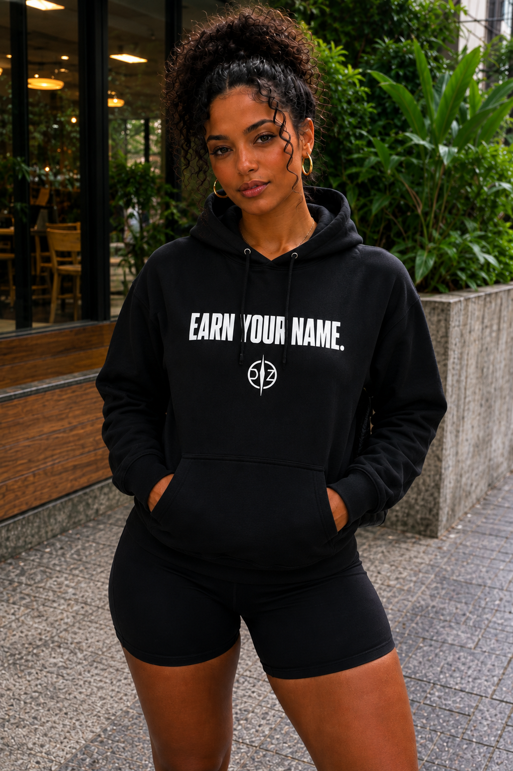DFZ Signature Black Hoodie Earn Your Name™