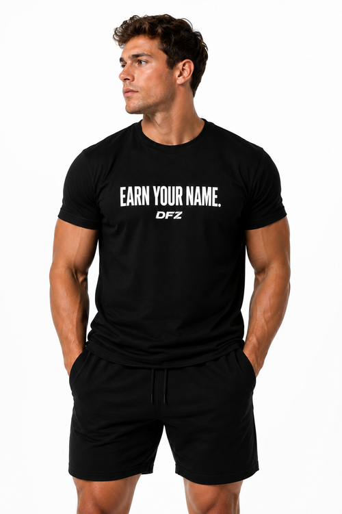 DFZ Men Signature Black Tee Earn Your Name™ Men