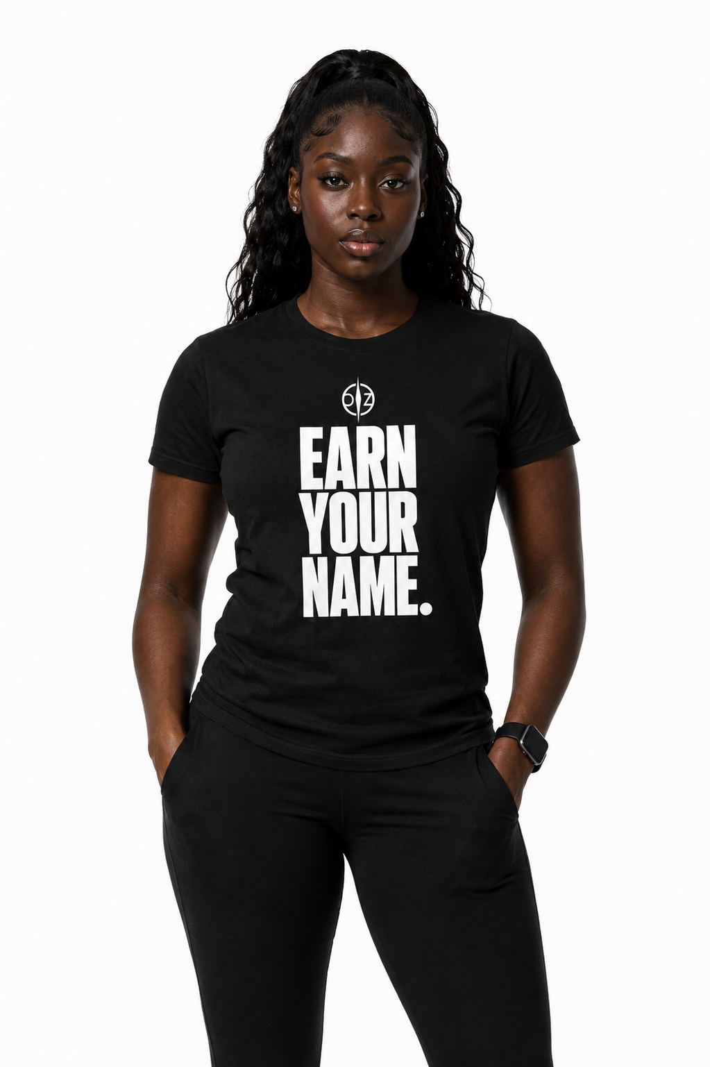 DFZ Women Monument Black Tee Earn Your Name™