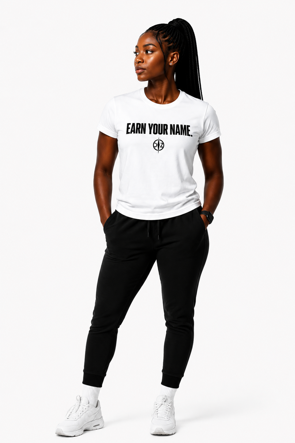 DFZ Women Signature White Tee Earn Your Name™
