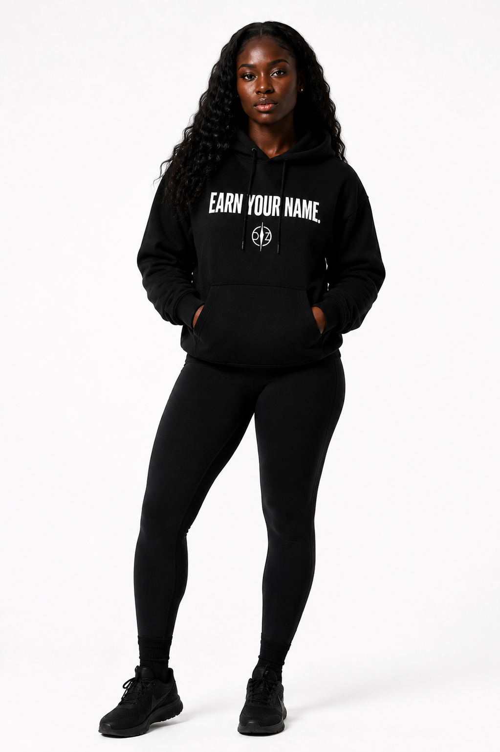DFZ Women Signature Black Hoodie Earn Your Name™