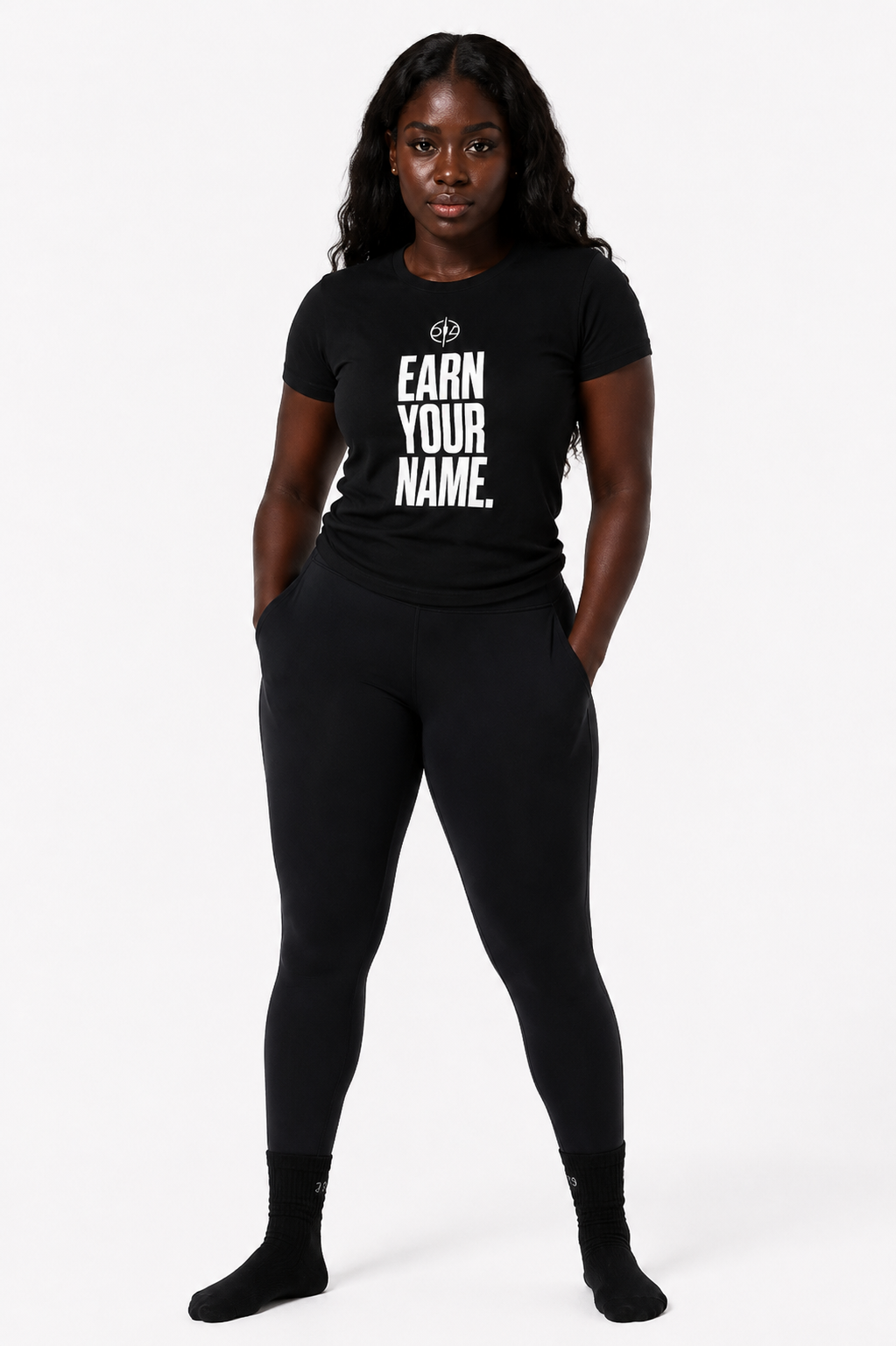 DFZ Women Monument Black Tee Earn Your Name™