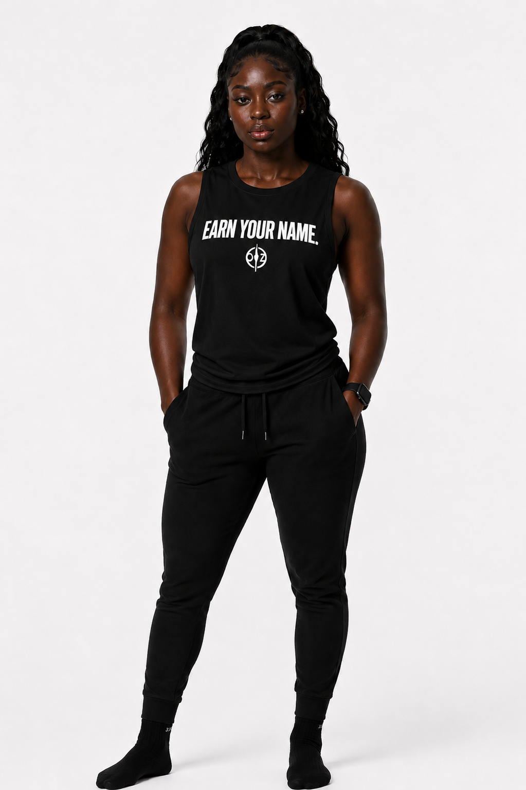 DFZ Women Signature Muscle Tank Black