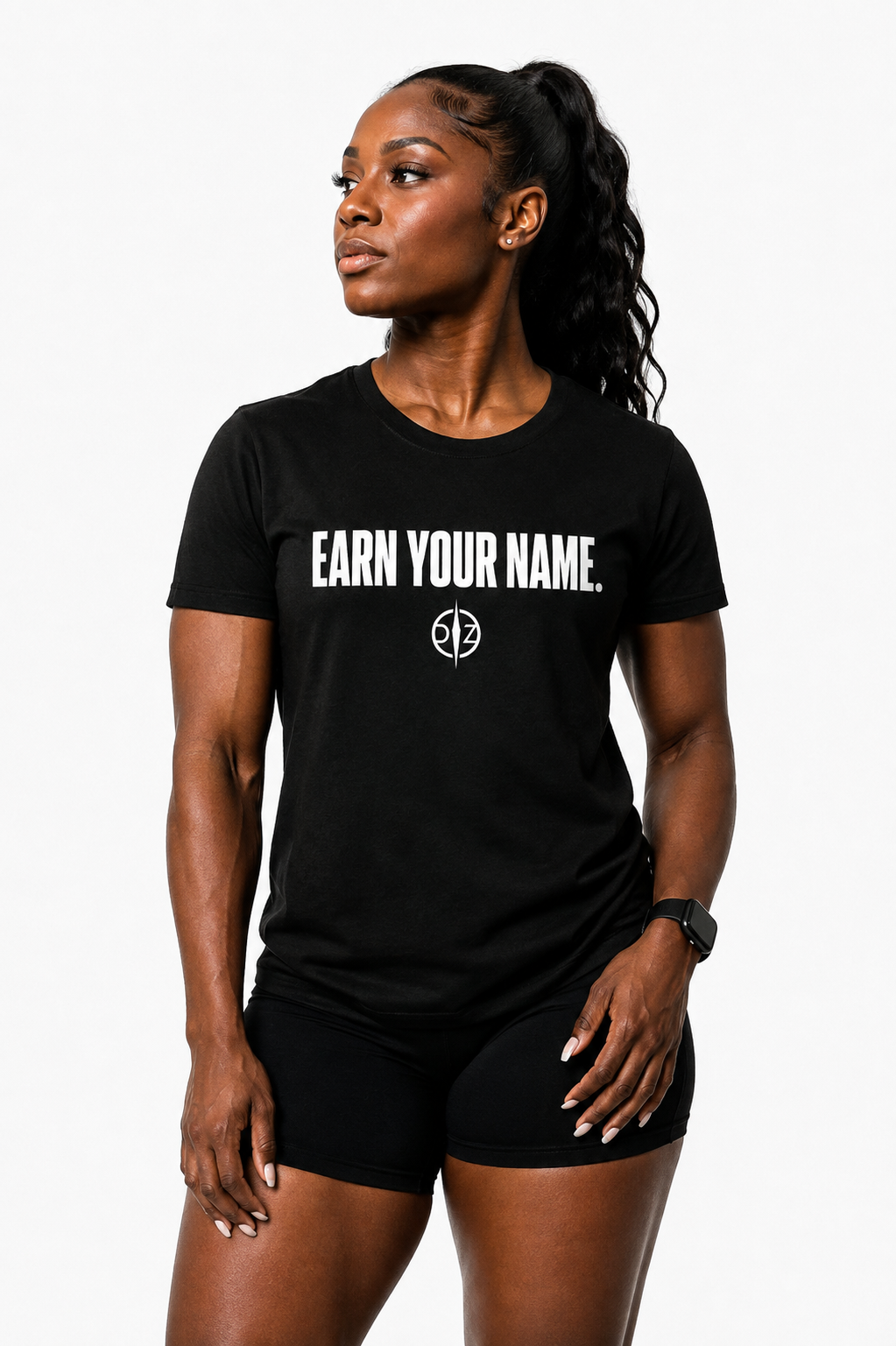 DFZ Signature Black Tee Earn Your Name™ Women
