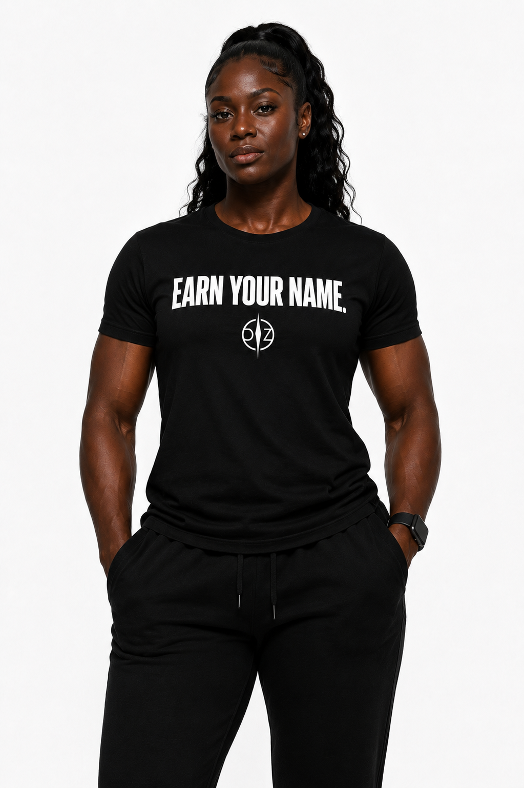 DFZ Signature Black Tee Earn Your Name™ Women