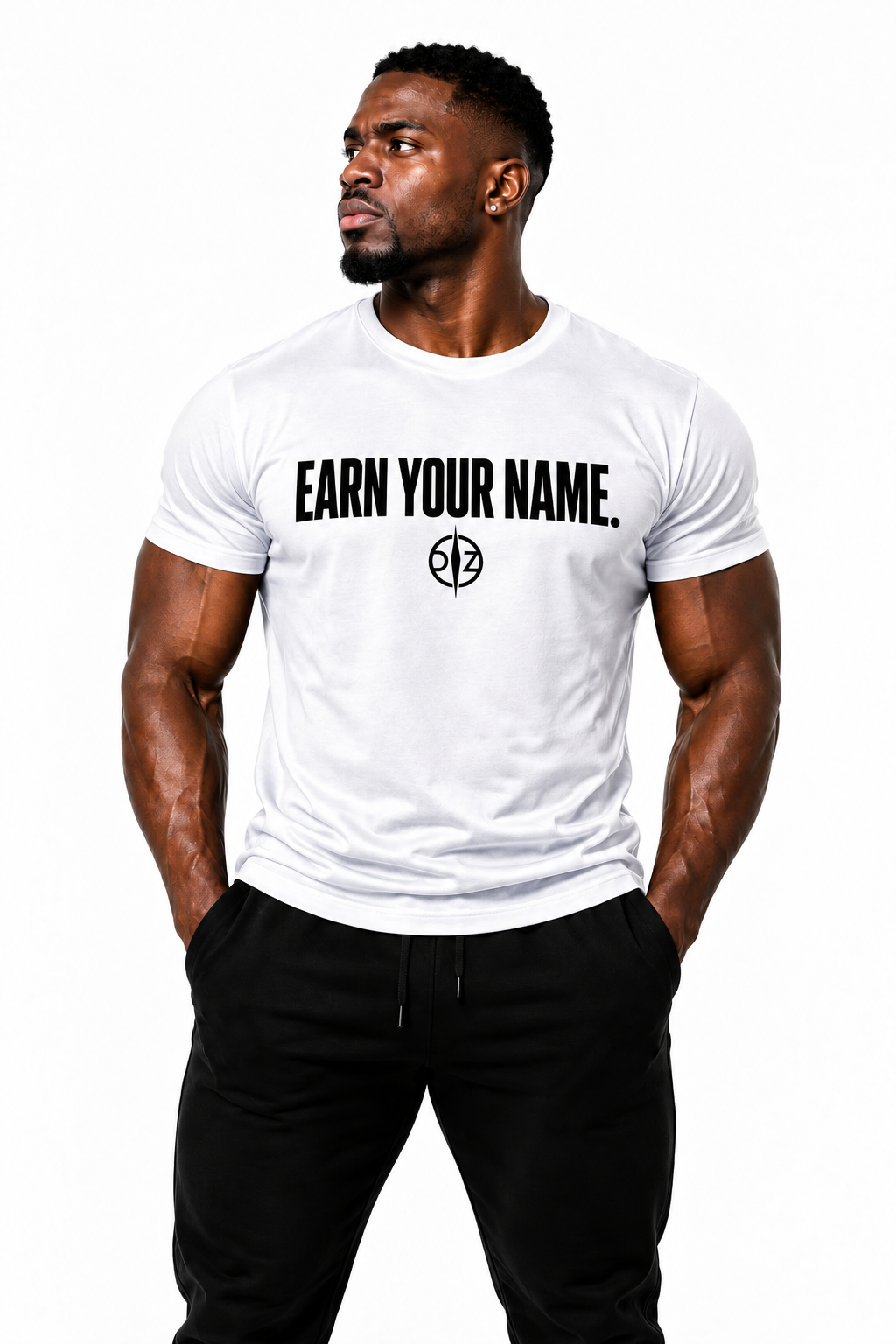 DFZ Men Signature White Tee Earn Your Name™