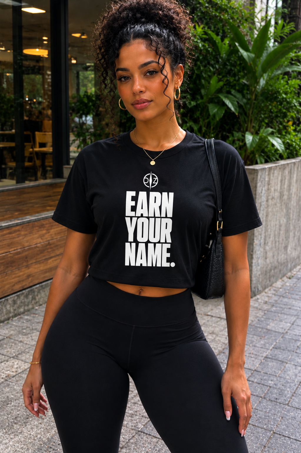 DFZ Signature Black Tee Earn Your Name™ Monument